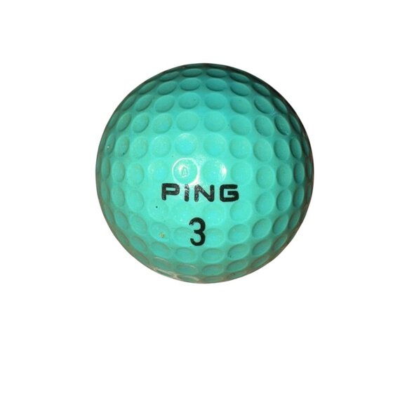 PING GOLF BALL-WHITE/TEAL KARSTEN EYE #3 OLOMANA GOLF LINKS LOGO - Picture 5 of 6